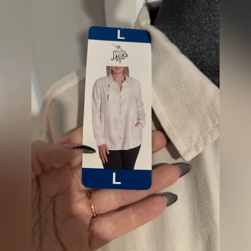 Jachs White Button Down Shirt for Women - Picture 5 of 8